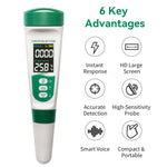 Load image into Gallery viewer, LABART 5-in-1 Digital Water Tester with Voice Function pH/TDS/EC/Salinity/Temp