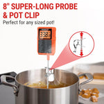 Load image into Gallery viewer, LABART TP510 Waterproof Digital Candy Thermometer with Pot Clip, 8" Long Probe Instant Read Meat Thermometer