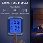 Load image into Gallery viewer, LABART TP55 Indoor Thermometer & Hygrometer with Backlit Display Temperature Humidity Monitor