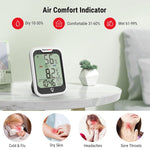 Load image into Gallery viewer, LABART TP358 Bluetooth Thermometer Smart temperature and humidity sensor with built-in clock and backlit display