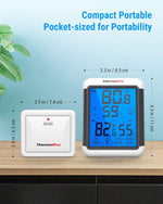 Load image into Gallery viewer, LABART TP65 Digital Wireless Hygrometer Temperature Humidity Monitor with Jumbo Touchscreen and Backlight
