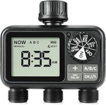 Load image into Gallery viewer, LABART 3-Outlet Sprinkler Timer with Brass Inlet Rain Delay and Automatic/Manual Watering System HCT-M08