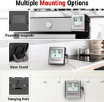 Load image into Gallery viewer, TP16 Digital Cooking Thermometer with large LCD, Stainless Steel Probe, Timer and Clock