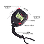 Load image into Gallery viewer, LABART Digital Sports Stopwatch Timer with Date, Time & Alarm Water Resistant SW1009