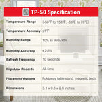 Load image into Gallery viewer, LABART TP50 Digital Hygrometer Thermometer and Humidity Gauge with Temperature Monitor