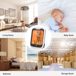 Load image into Gallery viewer, LABART TP358 Bluetooth Thermometer Smart temperature and humidity sensor with built-in clock and backlit display