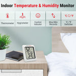 Load image into Gallery viewer, LABART TP50 Digital Hygrometer Thermometer and Humidity Gauge with Temperature Monitor