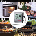 Load image into Gallery viewer, TP16 Digital Cooking Thermometer with large LCD, Stainless Steel Probe, Timer and Clock