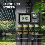 Load image into Gallery viewer, LABART 4-Outlet Sprinkler Timer with Brass Inlet Auto/Manual Watering and Rain Delay HCT-M09