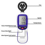 Load image into Gallery viewer, LABART WT82B Digital BT Anemometer Measuring Instrument Air Flow Meter