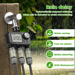 Load image into Gallery viewer, LABART 3-Outlet Sprinkler Timer with Brass Inlet Rain Delay and Automatic/Manual Watering System HCT-M08