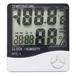 Load image into Gallery viewer, Indoor Temperature, Humidity Thermometer with Clock Alarm HTC-1 with Certificate