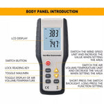 Load image into Gallery viewer, HT9829 Hot Wire Thermal Anemometer for Wind Temperature, Air Volume, Wind Speed Testing, US Plug 100-240V