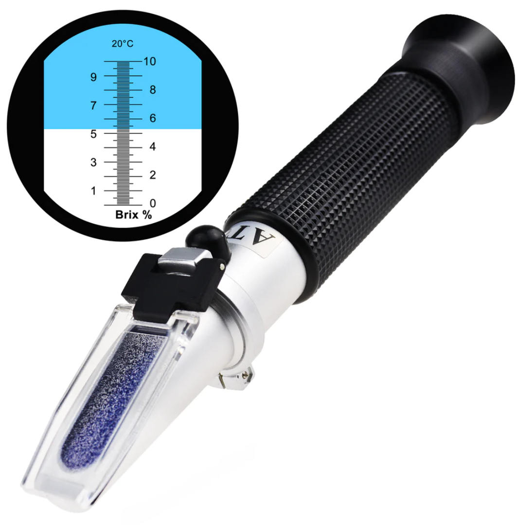 LABART Copper Hand Refractometer Brix: 0-10% with ATC LRB-10