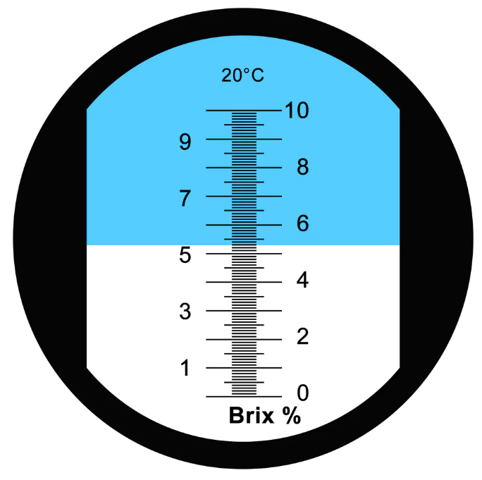 LABART Copper Hand Refractometer Brix: 0-10% with ATC