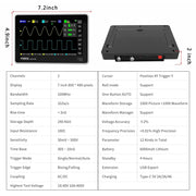 LABART 1013D Plus Oscilloscope Portable Handheld Tablet Oscilloscope with 100X High Voltage Probe