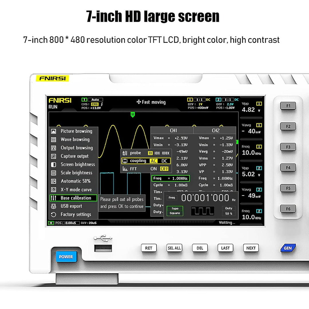 LABART 1014D 2-IN-1 Dual Channel 100MHz 1GS/s Digital Oscilloscope Signal Generator