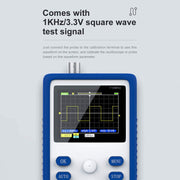 LABART VISLONE Screen Handheld Digital Oscilloscope 500MS/S Sampling Rate with 110MHz Bandwidth 1KHz/3.3V Calibration Square Wave Multipurpose Measuring 1C15