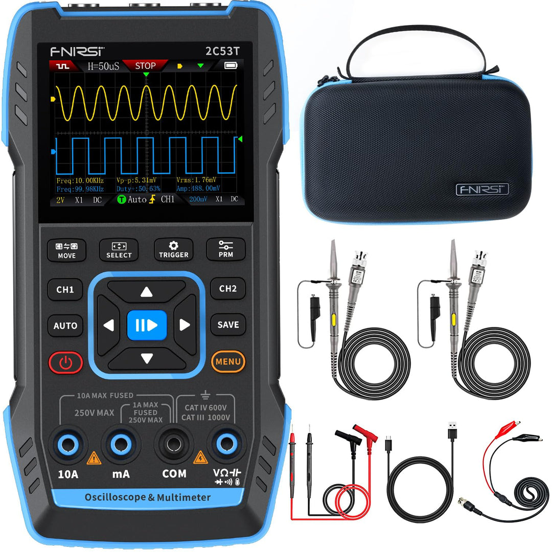 LABART 2C53T Upgraded Handheld Oscilloscope, 50MHz Bandwidth, 3IN1 Digital Oscilloscope Multimeter DDS Generator
