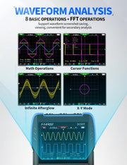 LABART 2C53T Upgraded Handheld Oscilloscope, 50MHz Bandwidth, 3IN1 Digital Oscilloscope Multimeter DDS Generator