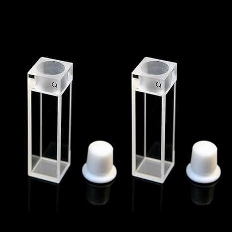 LABART™ 10mm Pathlength, 3.5ml Quartz Micro Flurometer Cuvette, 4 Windows, Stoppered Q-214