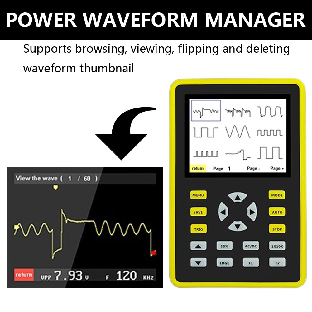 LABART 5012H Digital Professional Oscilloscope Kit with 100mhz Bandwidth 500MS/s Sampling Rate 2.4'' TFT LCD Display