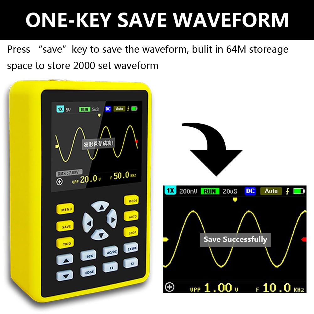 LABART 5012H Digital Professional Oscilloscope Kit with 100mhz Bandwidth 500MS/s Sampling Rate 2.4'' TFT LCD Display