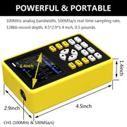 LABART 5012H Digital Professional Oscilloscope Kit with 100mhz Bandwidth 500MS/s Sampling Rate 2.4'' TFT LCD Display
