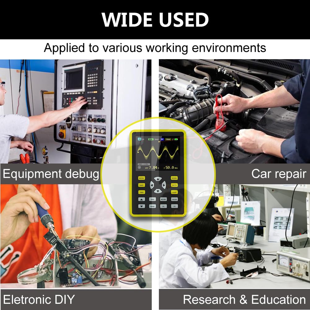 LABART 5012H Digital Professional Oscilloscope Kit with 100mhz Bandwidth 500MS/s Sampling Rate 2.4'' TFT LCD Display