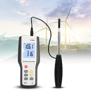 HT9829 Hot Wire Thermal Anemometer for Wind Temperature, Air Volume, Wind Speed Testing, US Plug 100-240V