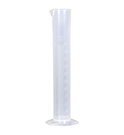 LABART (Polylab) Plastic Transparent Graduated Measuring Cylinder