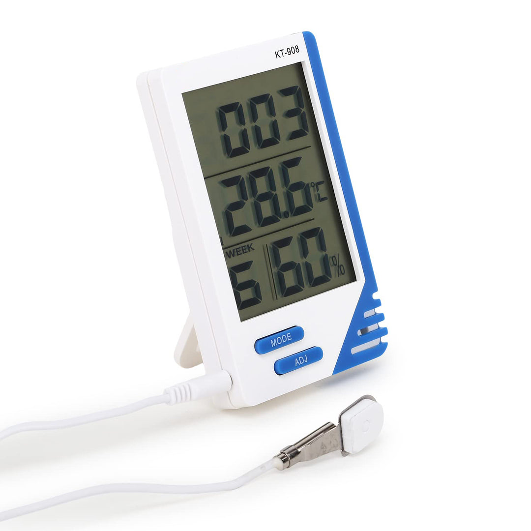 LABART 5 in 1 Digital Temperature Humidity Indoor and outdoor thermo-Hygrometer KT-908