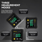 LABART LCD Digital Inclinometer with Laser, 4-Side Strong Magnetic Angle Gauge