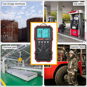 LABART 4-Gas Detector | Multi-Gas Monitor for CO, H2S, LEL, O2 Detection with Data Record and HIGH/Low Alarm WT8812