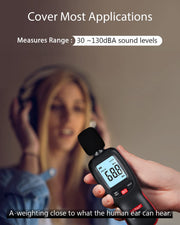 LABART 30-130 dBA Digital Sound Meter Noise Level Reader Portable Tester