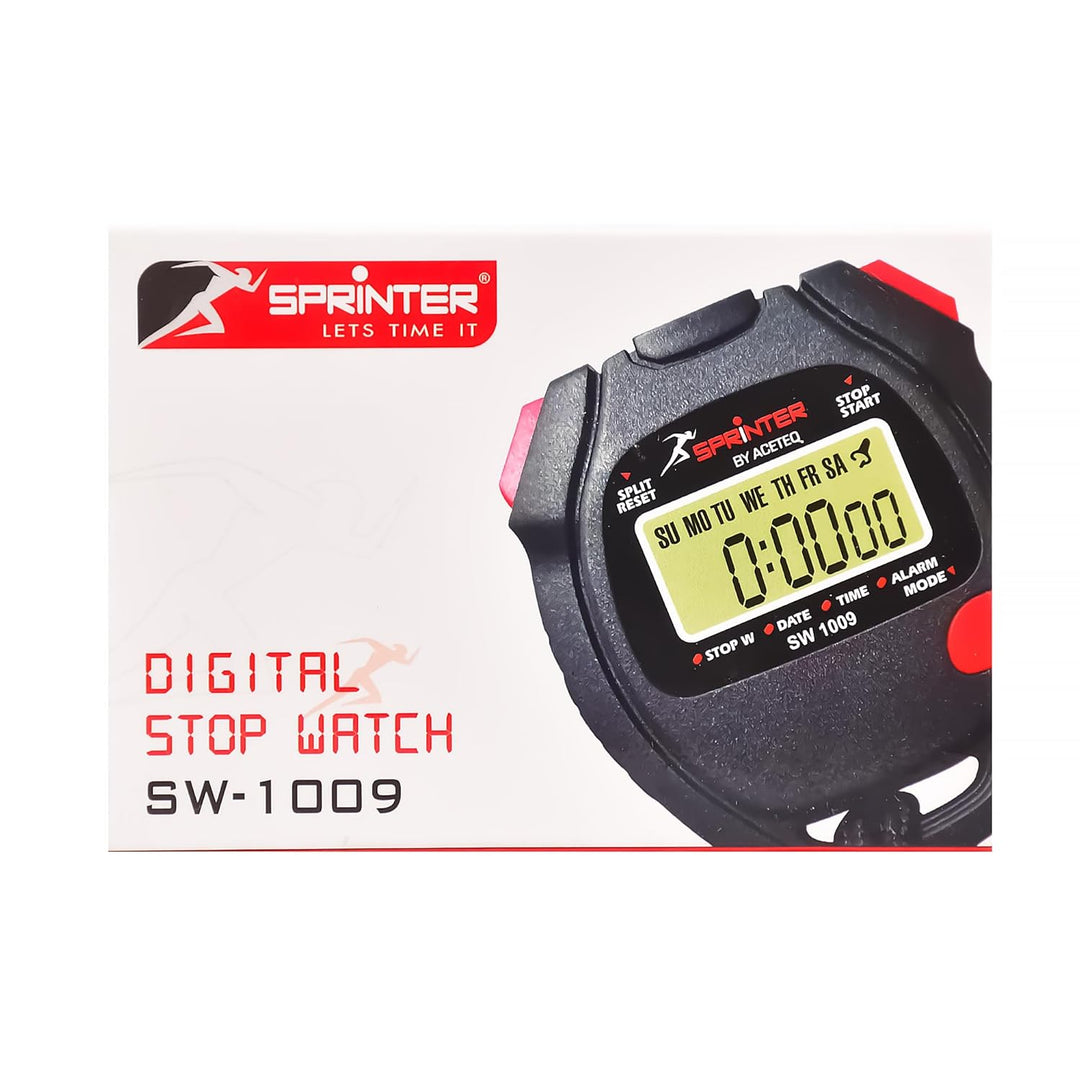 LABART Digital Sports Stopwatch Timer with Date, Time & Alarm Water Resistant SW1009