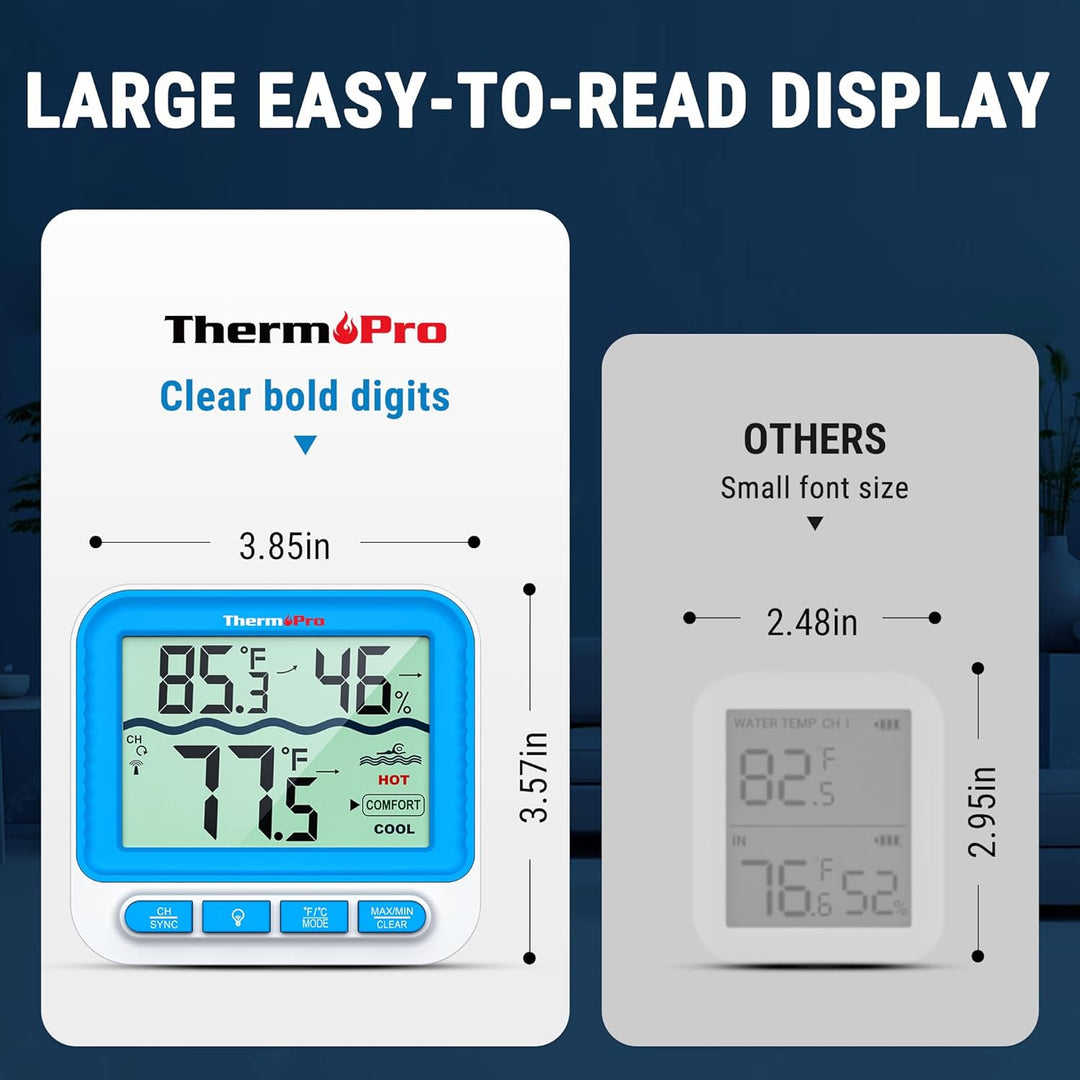 LABART Digital 500-ft Wireless Pool Thermometer TP211B