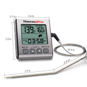 LABART TP16S Digital Meat Thermometer with Timer & Backlight for BBQ, Grill, Smoker & Candy