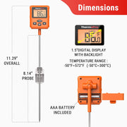 Digital Instant Read Kitchen Food Thermometer with Pot Clip & Backlight TP511