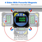 LABART Digital Inclinometer with Electronic Laser-4-side Strong Magnetic Type-C Rechargeable Angle Gauge