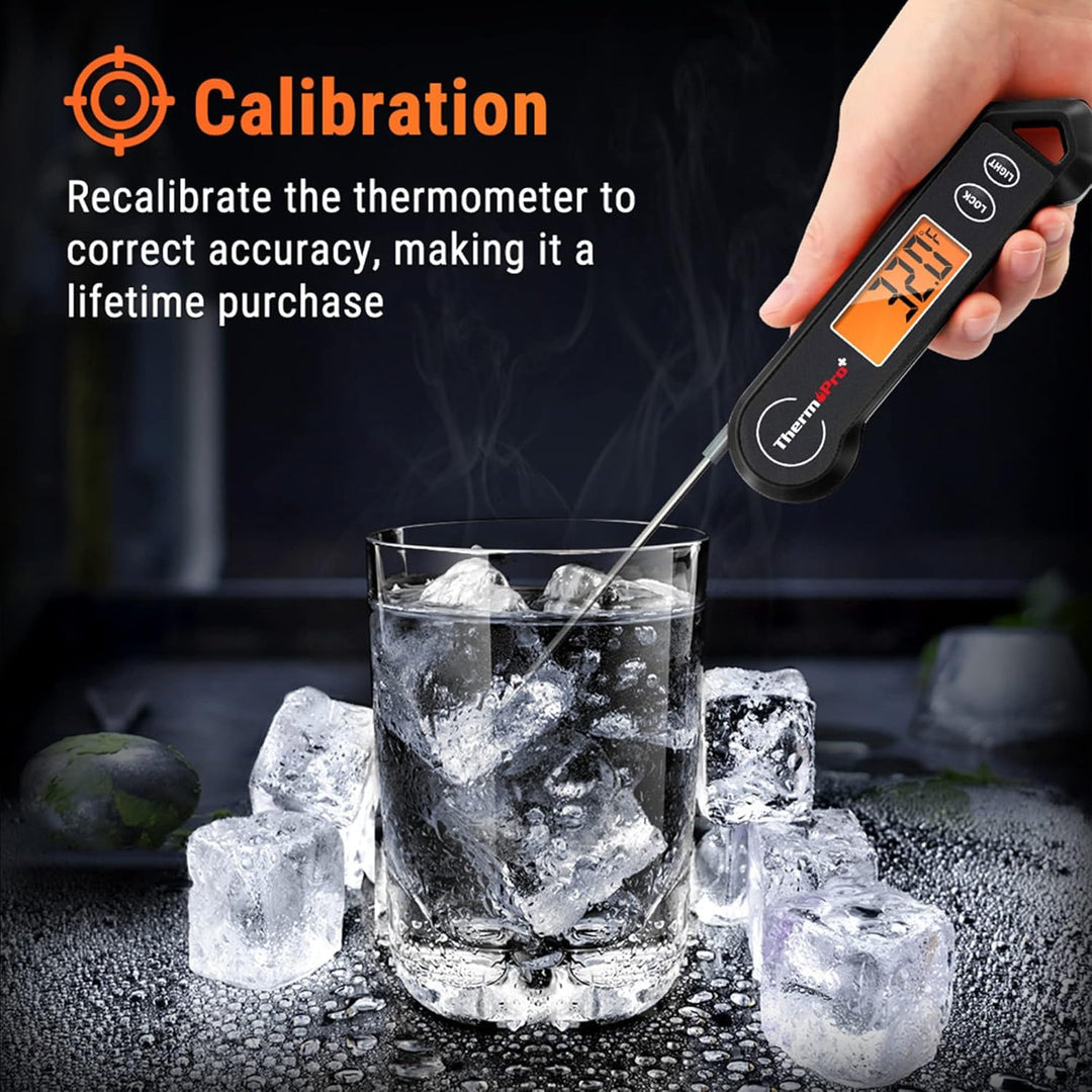 LABART Digital Instant Read Meat Thermometer – Waterproof with Backlit Display for Grill, BBQ & Cooking TP19H