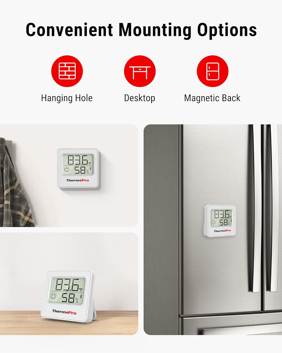 LABART TP357 Digital Hygrometer Indoor Thermometer of 260FT, Bluetooth