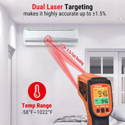 LABART TP450 Dual Laser Temperature Gun for Cooking with Adjustable Emissivity Temp Gun -58℉to 1022℉
