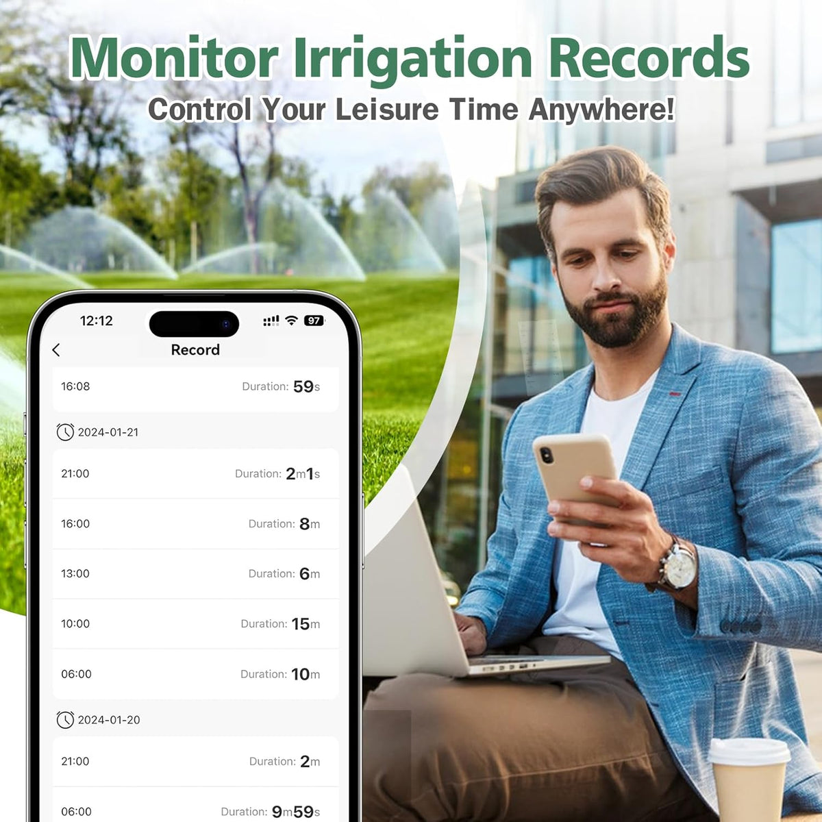 LABART WiFi Water Timer Remote control weather delay and efficient wat