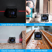 LABART Digital Inclinometer with Electronic Laser-4-side Strong Magnetic Angle Gauge