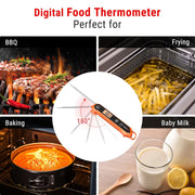 TP03H Digital Meat Thermometer for Grilling Waterproof Kitchen Food LCD Thermometer with Backlight