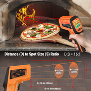 LABART TP450 Dual Laser Temperature Gun for Cooking with Adjustable Emissivity Temp Gun -58℉to 1022℉