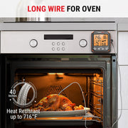 LABART TP716 Digital Meat Thermometer for Grilling Oven Safe with 1 Meat Probes