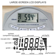 LABART Digital Hand Dynamometer Grip Stength Meter - 90 Kg / 200 lbs
