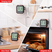 LABART TP717 Digital Grill Meat Thermometer with Backlit Oven Safe with 2 Meat Probes